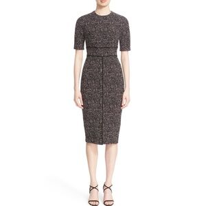Lela Rose Purple Printed Sheath Dress, 6